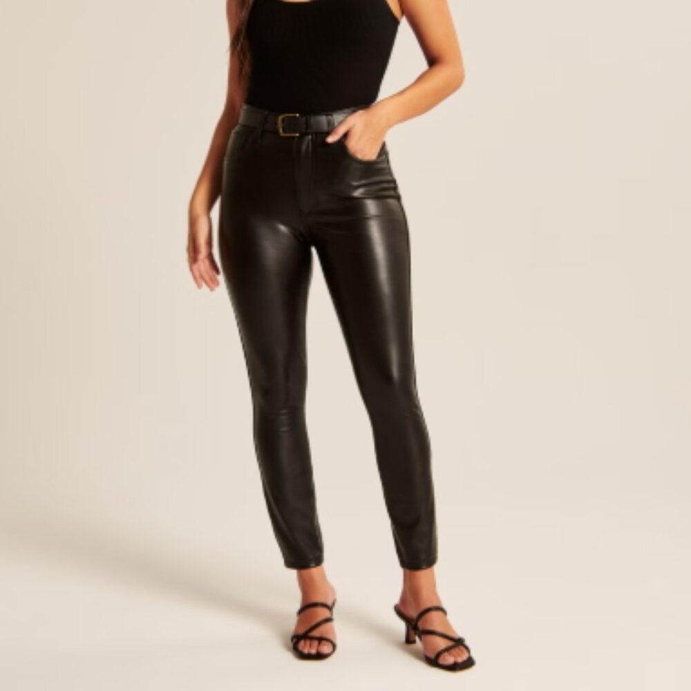 AF Vegan Leather Skinny High Rise Pants
